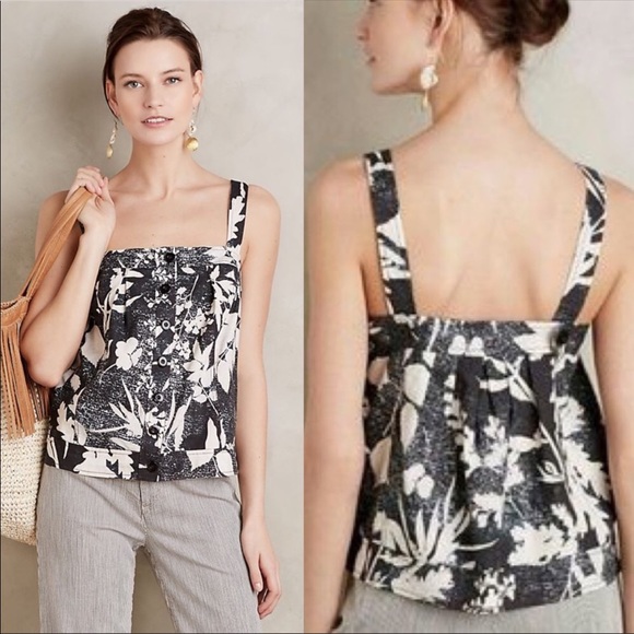 Anthropologie Tops - Anthro / HD in Paris Floral Laurel Crop Tank Top 4